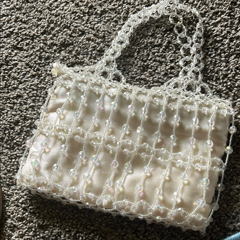Elegant Vintage Pearl Beaded Handbag